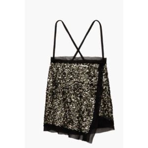 New $89 Zara Limited Edition Silver Copper Sequins Top 2903/102 Small